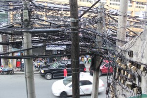 Tangled power cables - Manila - Philippines      
